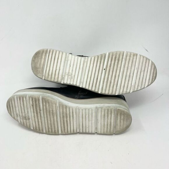 Steve Madden Self Made Sayne Ankle Boots Mens 8.5 Black Platform Leather Lace-Up - Picture 7 of 10